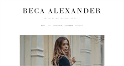 Desktop Screenshot of becaalexander.com